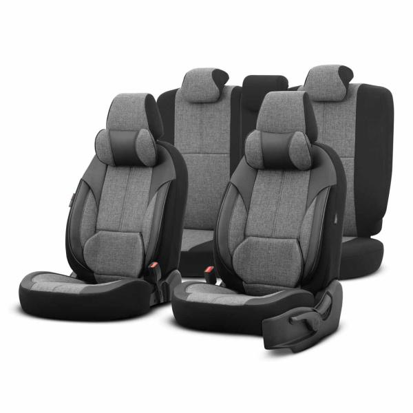 Auto Sitzbezug Set Universal Vorne und Hinten Komfortabel Komplett Set
